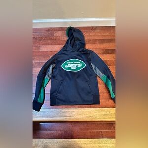 NFL Team Apparel Youth Black and Green Jacket